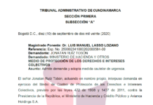 Descarga decisión del Tribunal que suspende el desembolso de los US$370 millones para Avianca