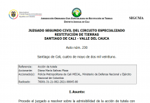 Descarga la tutela que ordena la entrega de la lista de capturados en Cali durante el Paro Nacional