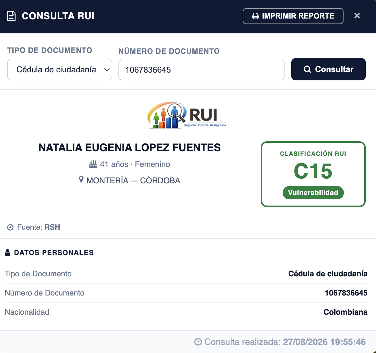 RUIS FECHA
